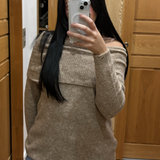 Pull col bardot en laine très doux